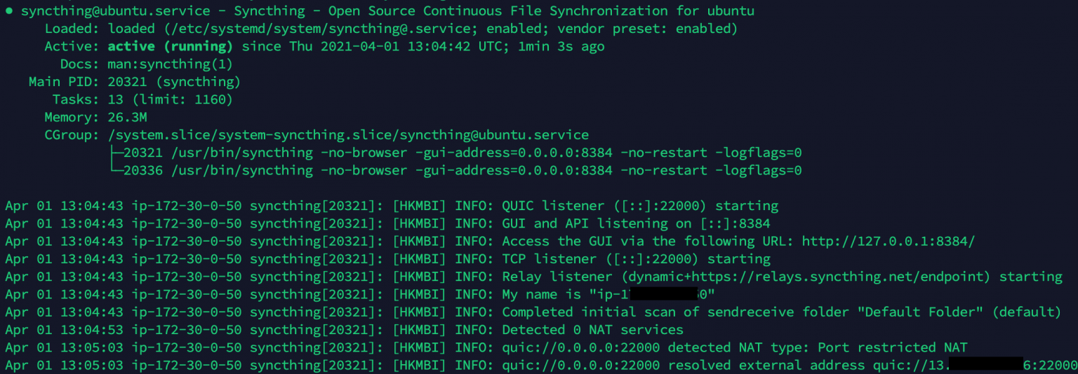 syncthing ubuntu server